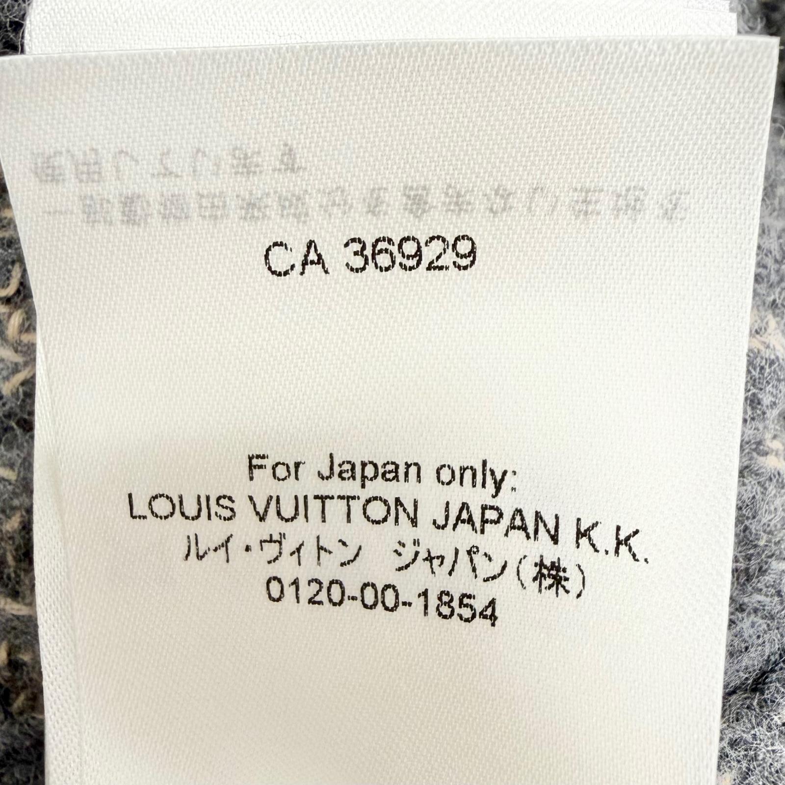 ルイヴィトン レザーパッチハイネックリブニットトップス
