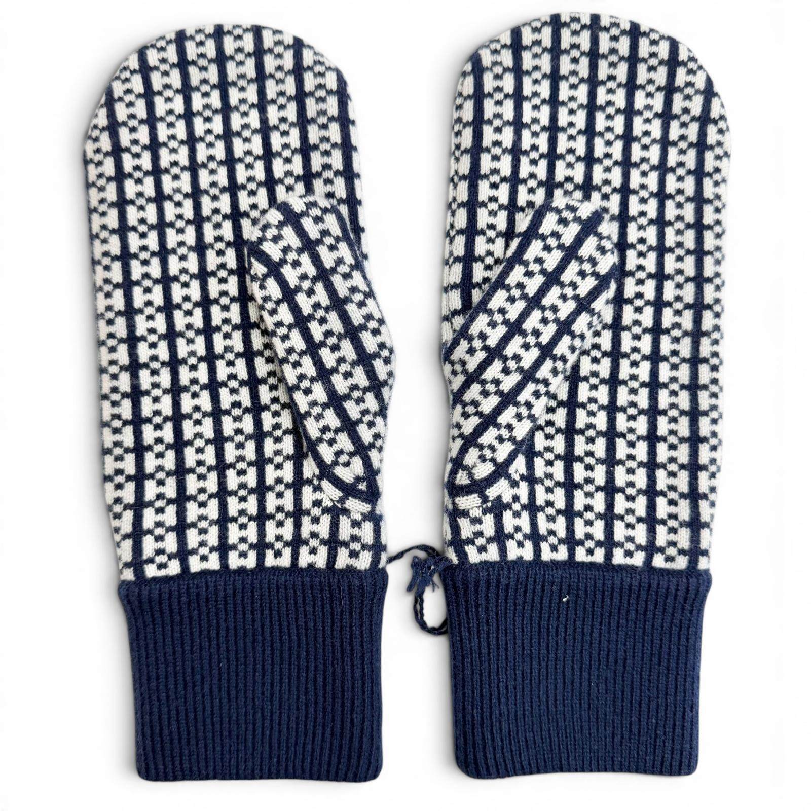 エルメス Hope Mitten ニットジャカード カシミヤグローブ
