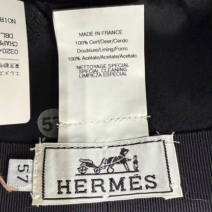 エルメス Chapeau Hidalgo 鹿革ハット