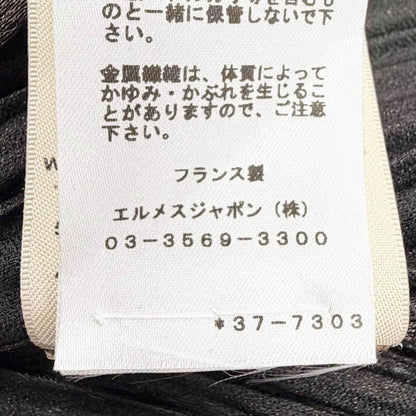 エルメス シルク混プリーツスカート38