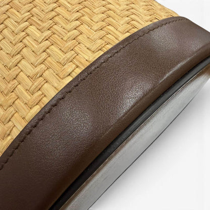 セリーヌ Tambour ラフィア ショルダーバッグ