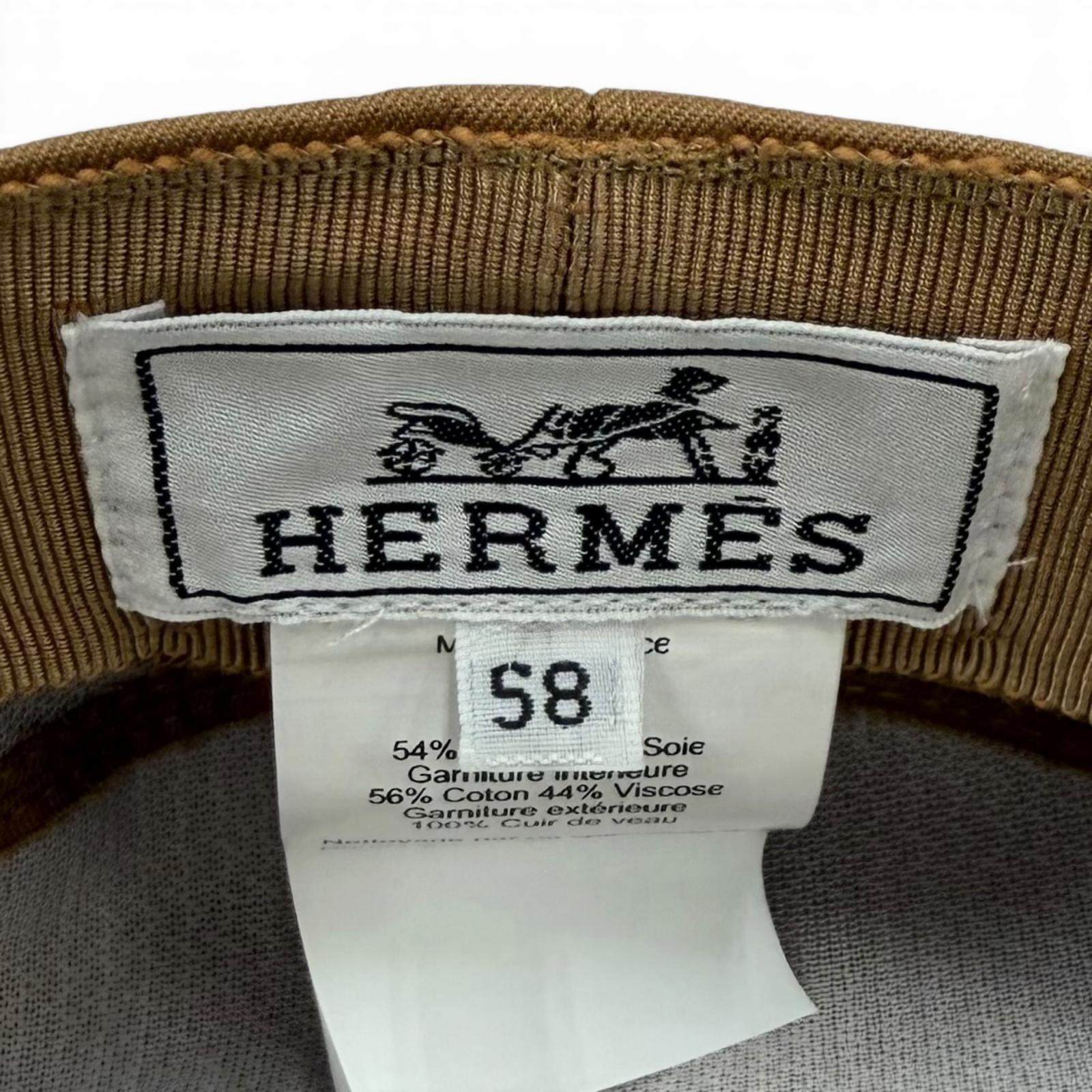 エルメス Giulietta Ex-Libris コットンレザーキャップ