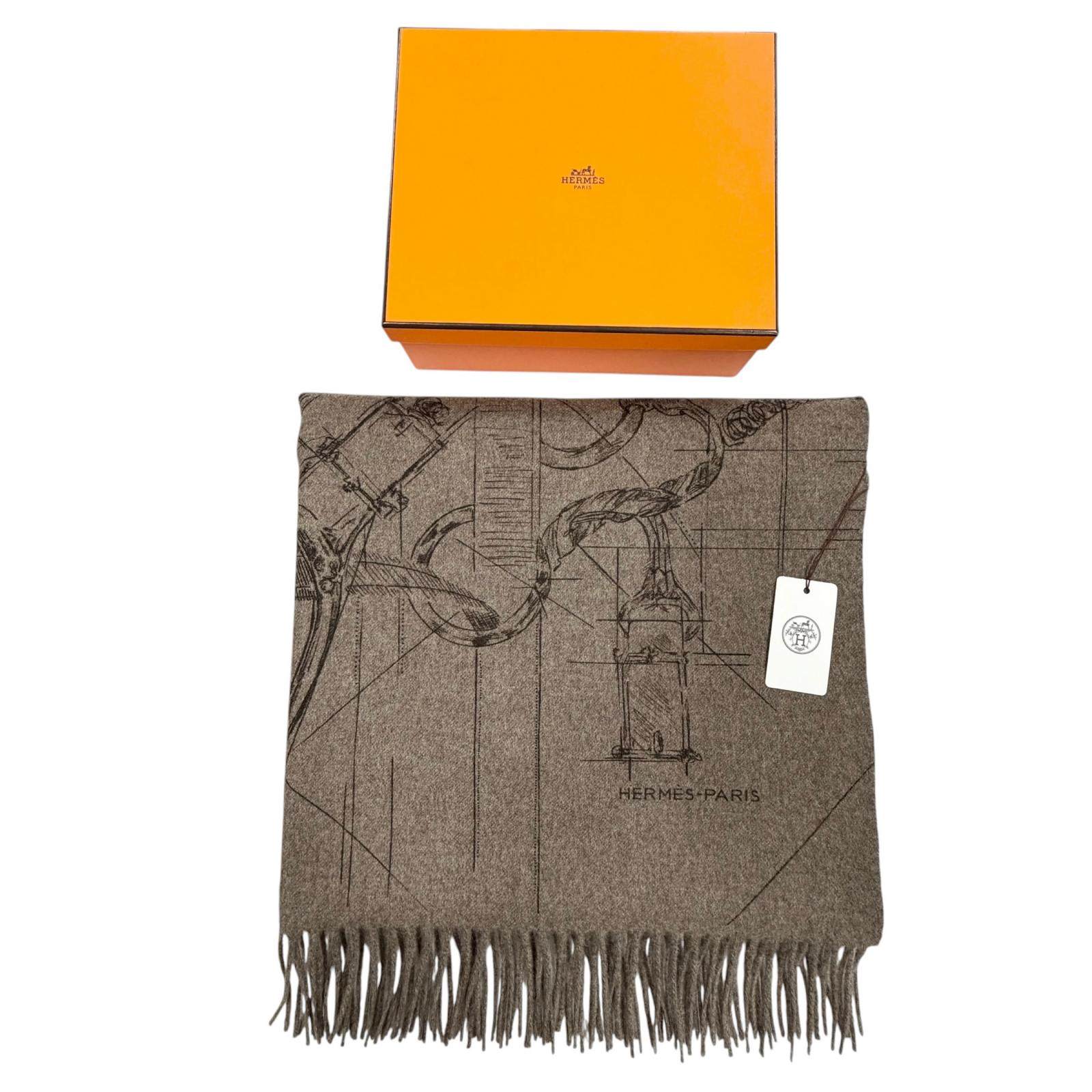 エルメス Cavalcadour Sketch カシミアマフラー