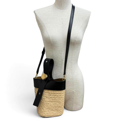 ロエベ Pebble Bucket Bag ラフィア ハンドバッグ