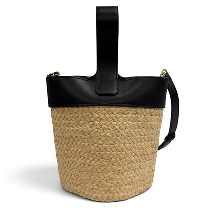 ロエベ Pebble Bucket Bag ラフィア ハンドバッグ