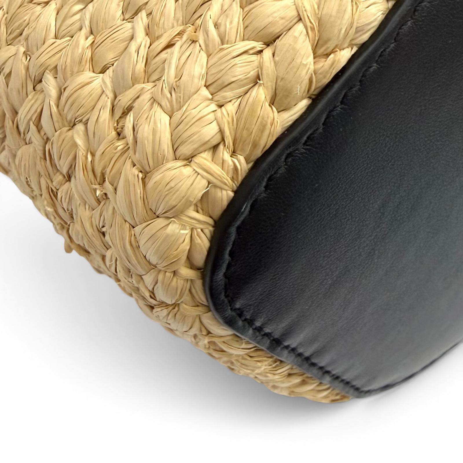 ロエベ Pebble Bucket Bag ラフィア ハンドバッグ
