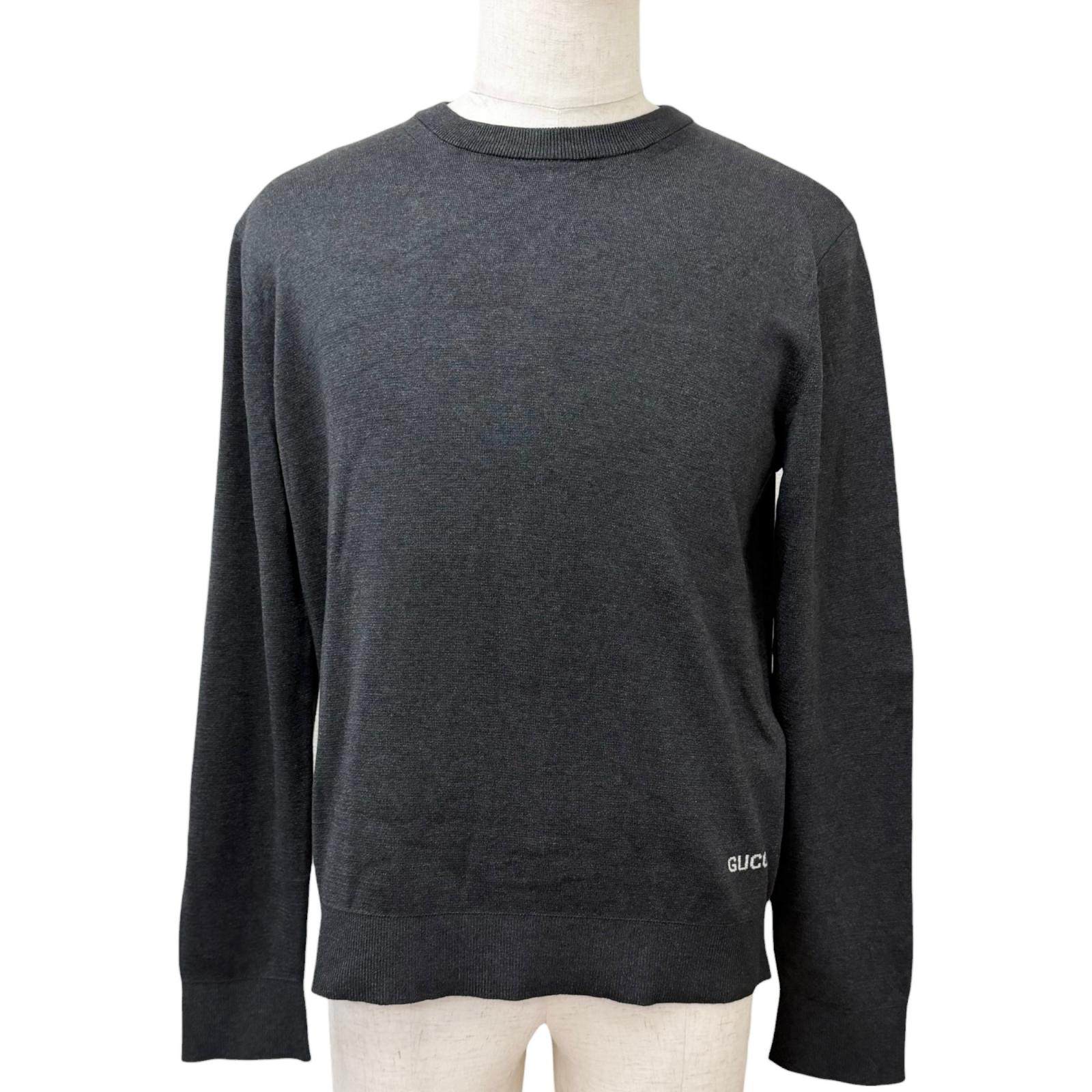 グッチ ロゴインターシャ シルクコットンニット