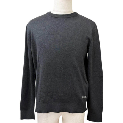 グッチ ロゴインターシャ シルクコットンニット