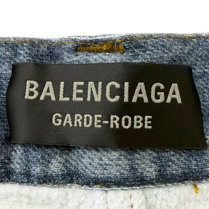 バレンシアガ Trompe l’oeil Denim コットンパンツ