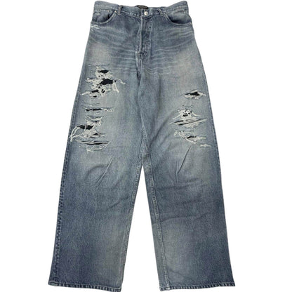 バレンシアガ Trompe l’oeil Denim コットンパンツ