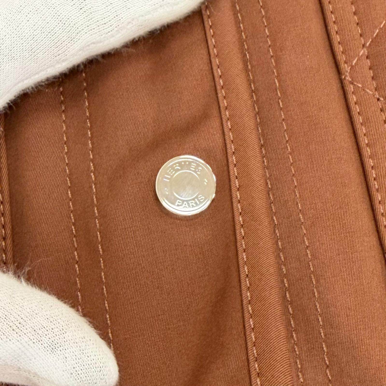 エルメス コットンノーカラージャケット