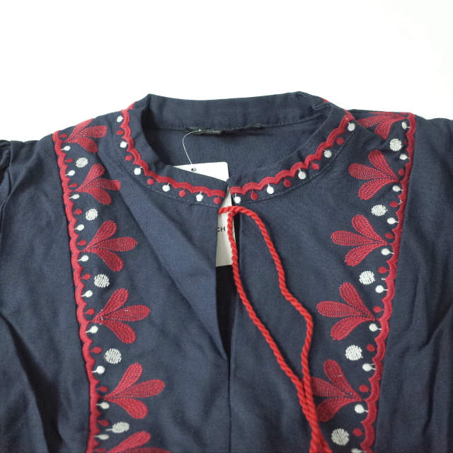刺繍ロングシャツワンピース