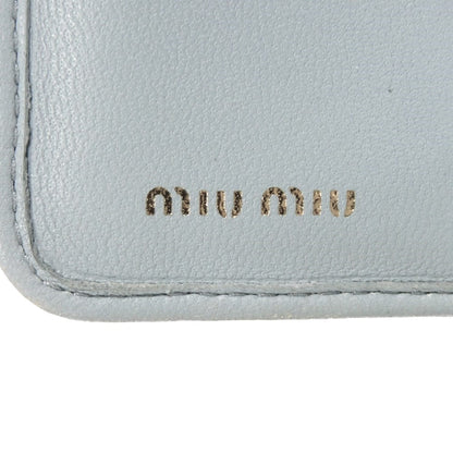 ミュウミュウ マテラッセ ナッパレザー コンパクトジップウォレット 二つ折り財布