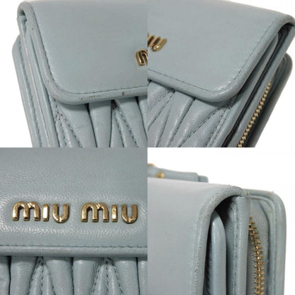 ミュウミュウ マテラッセ ナッパレザー コンパクトジップウォレット 二つ折り財布