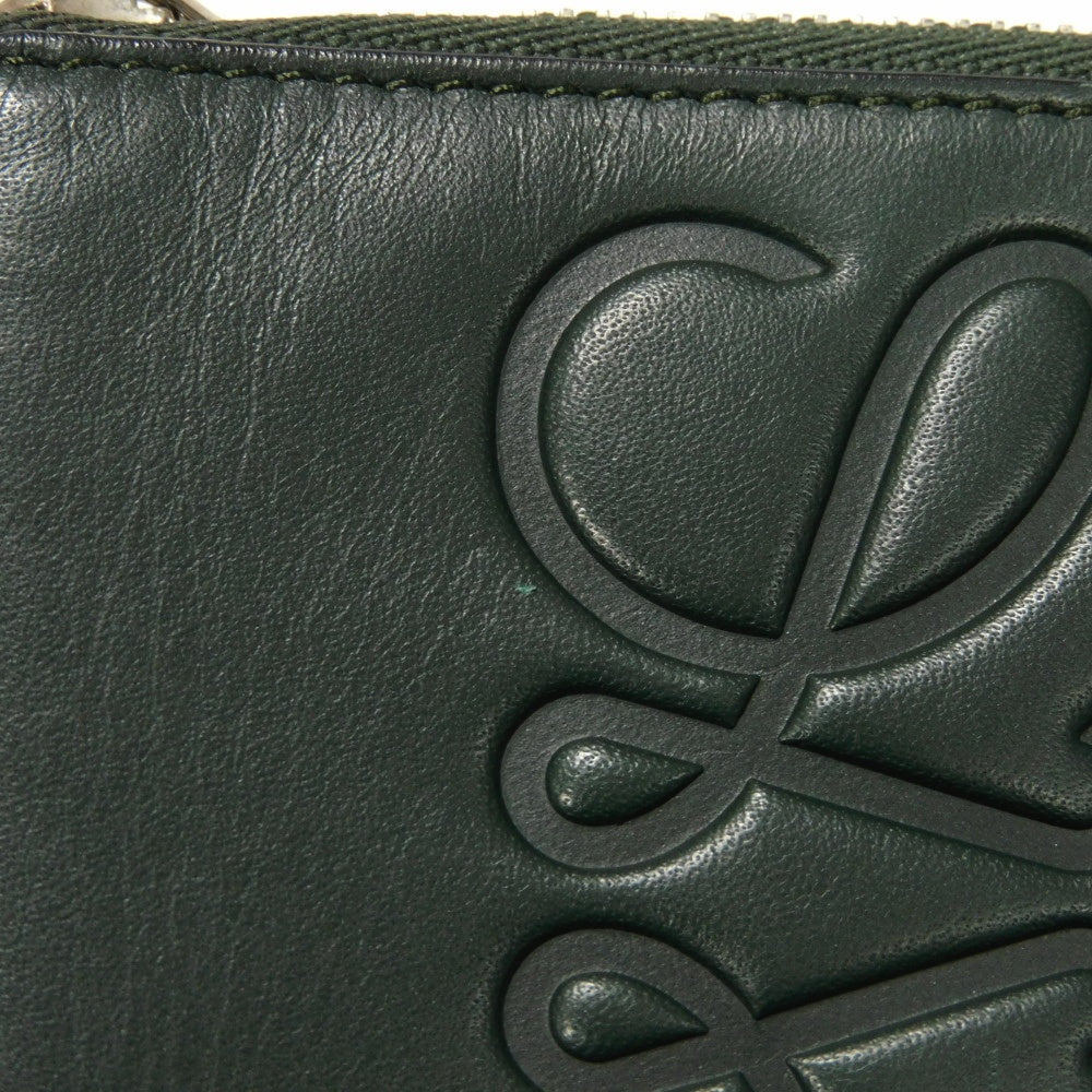ロエベ コンパクトジップアラウンドウォレット スムースカーフスキン 二つ折り財布