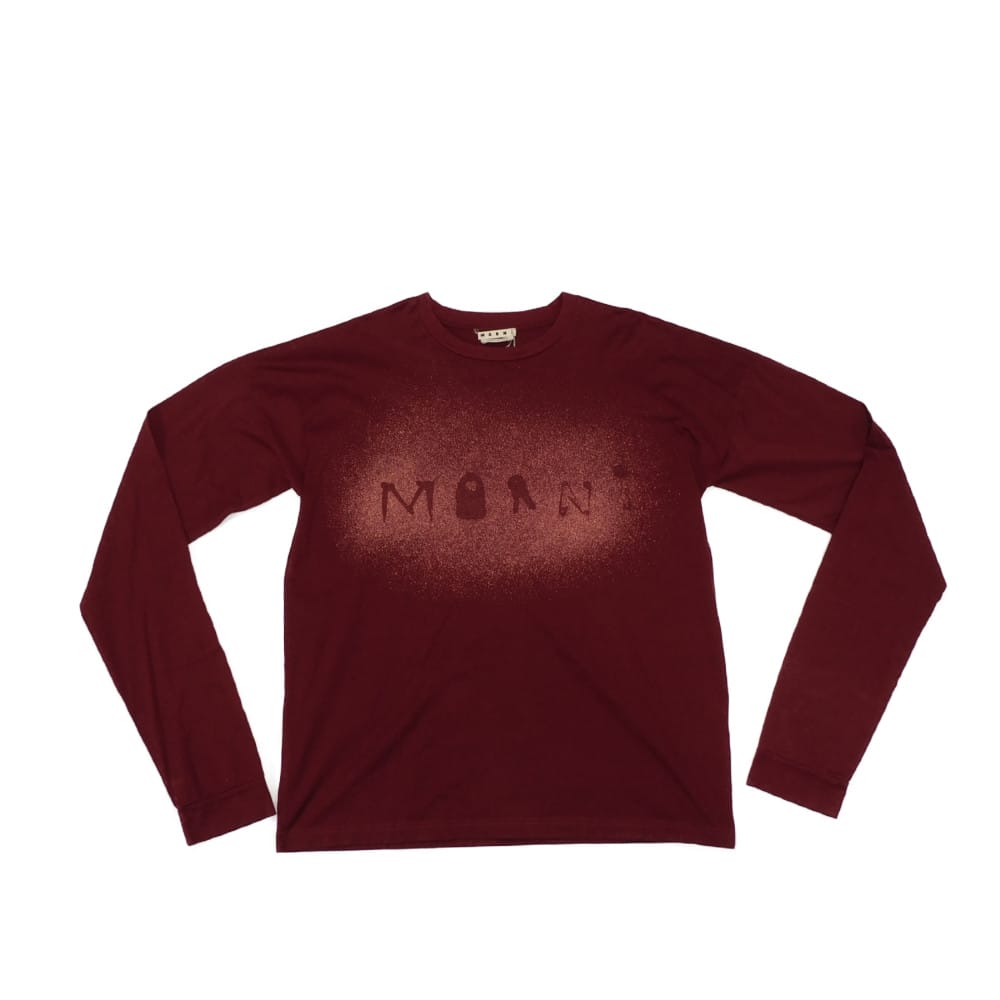 マルニ グラフィックロゴ コットン長袖Tシャツ