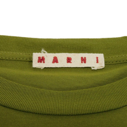 マルニ ロゴ クルーネック コットン長袖Tシャツ