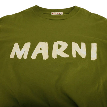 マルニ ロゴ クルーネック コットン長袖Tシャツ