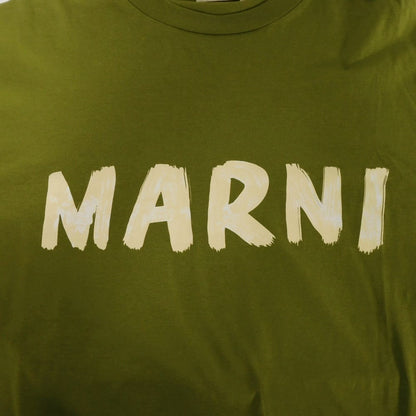 マルニ ロゴ クルーネック コットン長袖Tシャツ