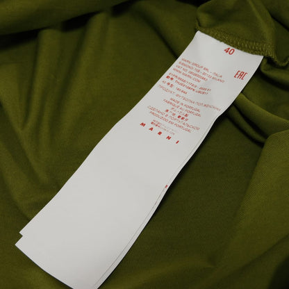 マルニ ロゴ クルーネック コットン長袖Tシャツ