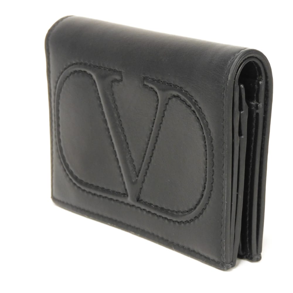 ヴァレンティノ Vロゴウォーク カーフスキン 二つ折り財布