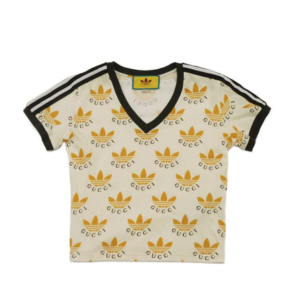 グッチ トレフォイルロゴプリント コットン半袖Tシャツ