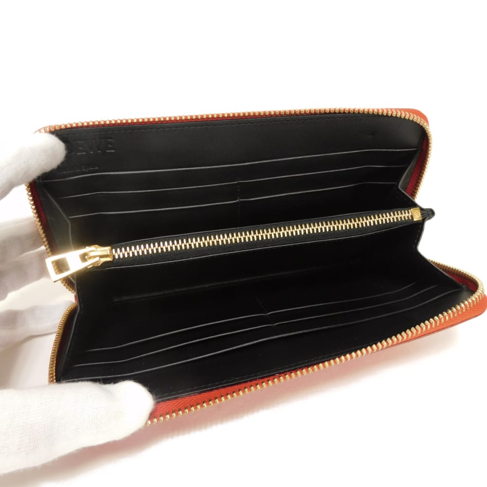 ロエベ ジップアラウンドウォレット カーフレザー 長財布