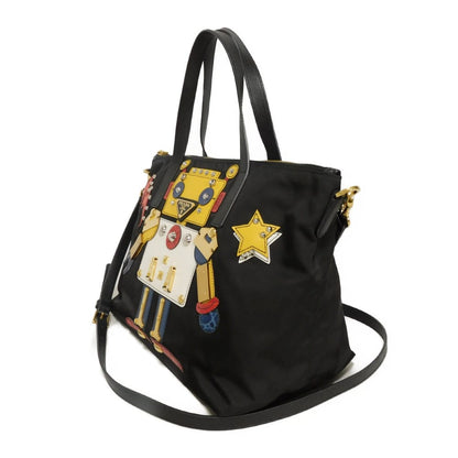 プラダ テスート ロボット アップリケ ナイロントートバッグ