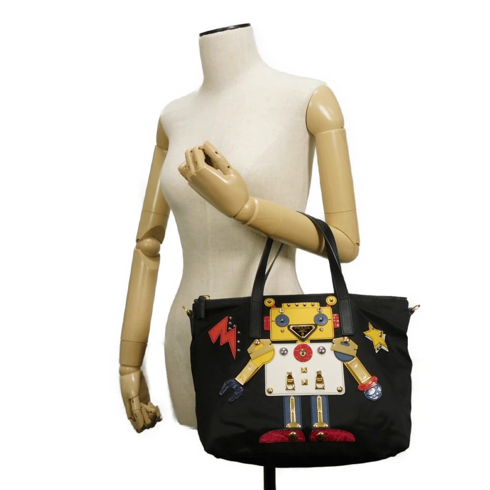 プラダ テスート ロボット アップリケ ナイロントートバッグ