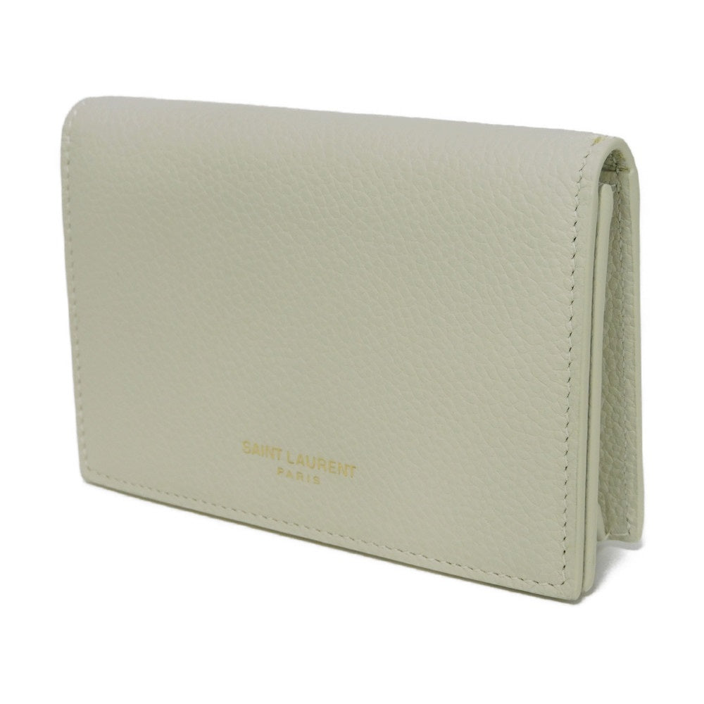 サン ローラン パリ 名刺入れ グレイン パウダー テクスチャード レザー カード ケース
