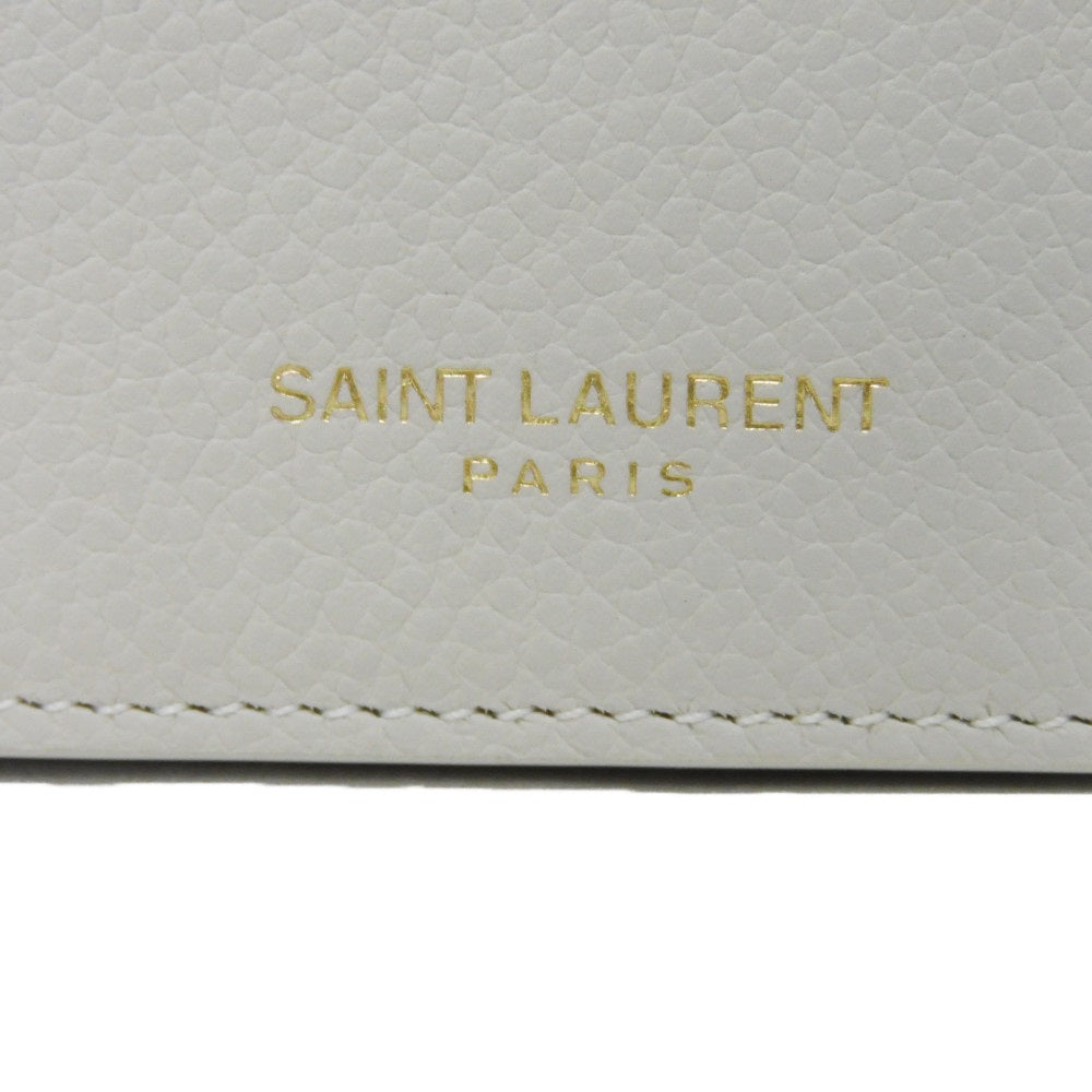 サン ローラン パリ 名刺入れ グレイン パウダー テクスチャード レザー カード ケース