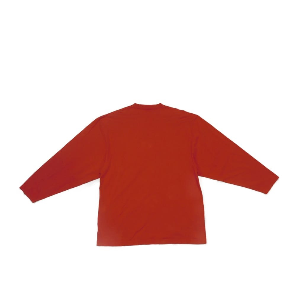 バレンシアガ ロゴ クルーネック コットン長袖Tシャツ