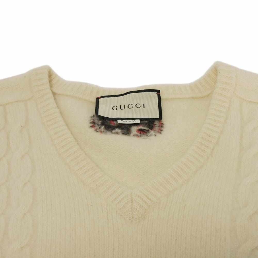 グッチ ダブルG Vネック ケーブルニット ウールカシミヤセーター