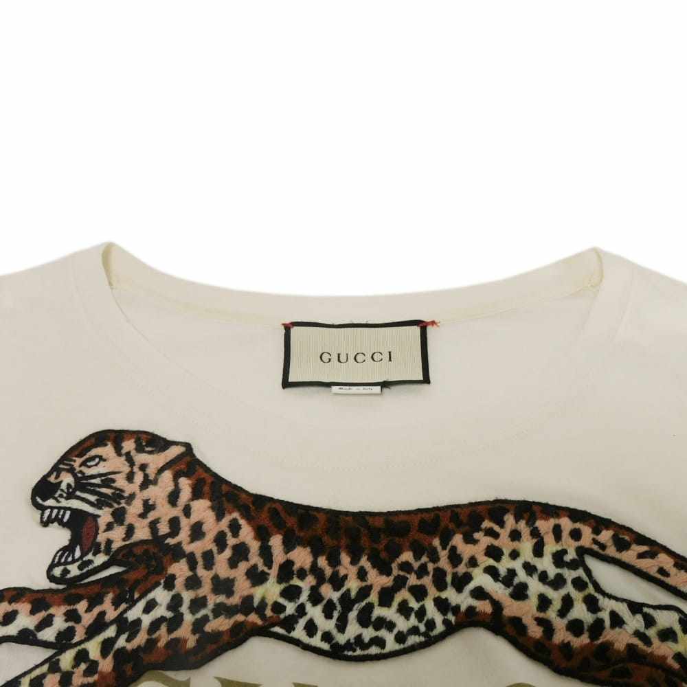 グッチ ヴィンテージロゴ レオパード コットン 半袖Tシャツ