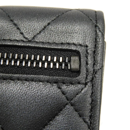 シャネル マトラッセ ラムスキン 三つ折り財布