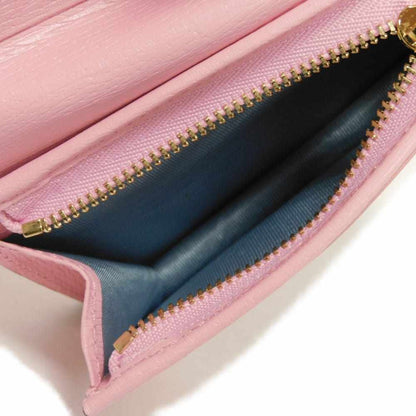 グッチ ばなにゃ コンパクト ウォレット テクスチャードレザー 二つ折り財布