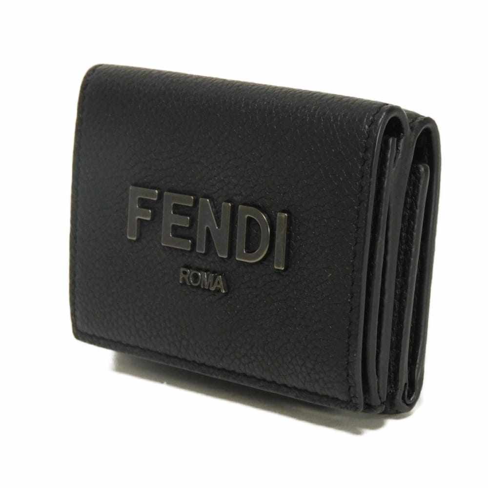 フェンディ コンパクトウォレット 三つ折り財布 グレインカーフレザー