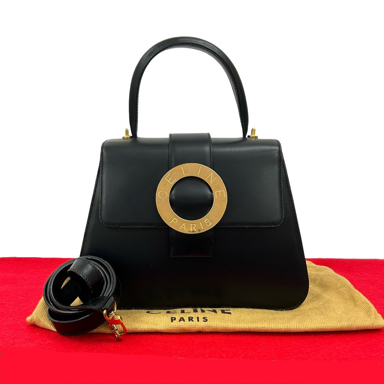 セリーヌ カーフ レザー 2ウェイ バッグ