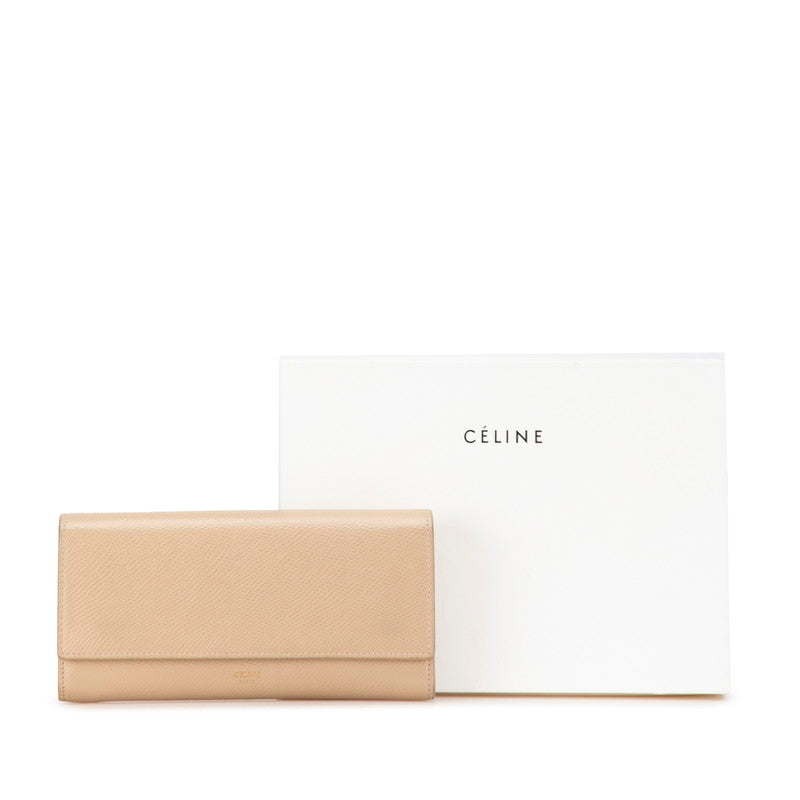 セリーヌ ラージフラップウォレット レザー 長財布