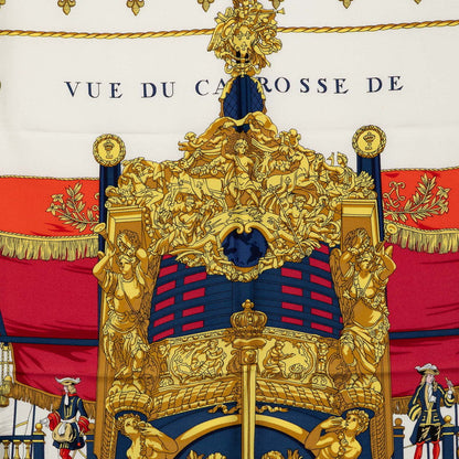 エルメス VUE DU CAROSSE DE LA GALERE LA REALE シルクスカーフ