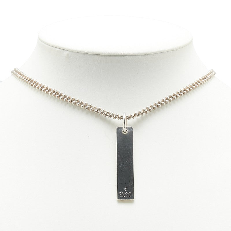 グッチ ロゴプレート SV925 ネックレス