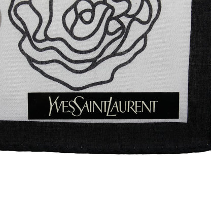 イヴサンローラン コットン YSL ロゴ ローズ スカーフ