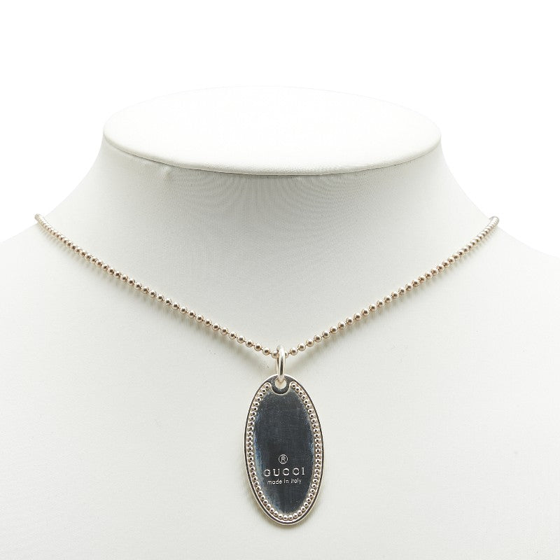 グッチ オーバルプレート SV925 ネックレス