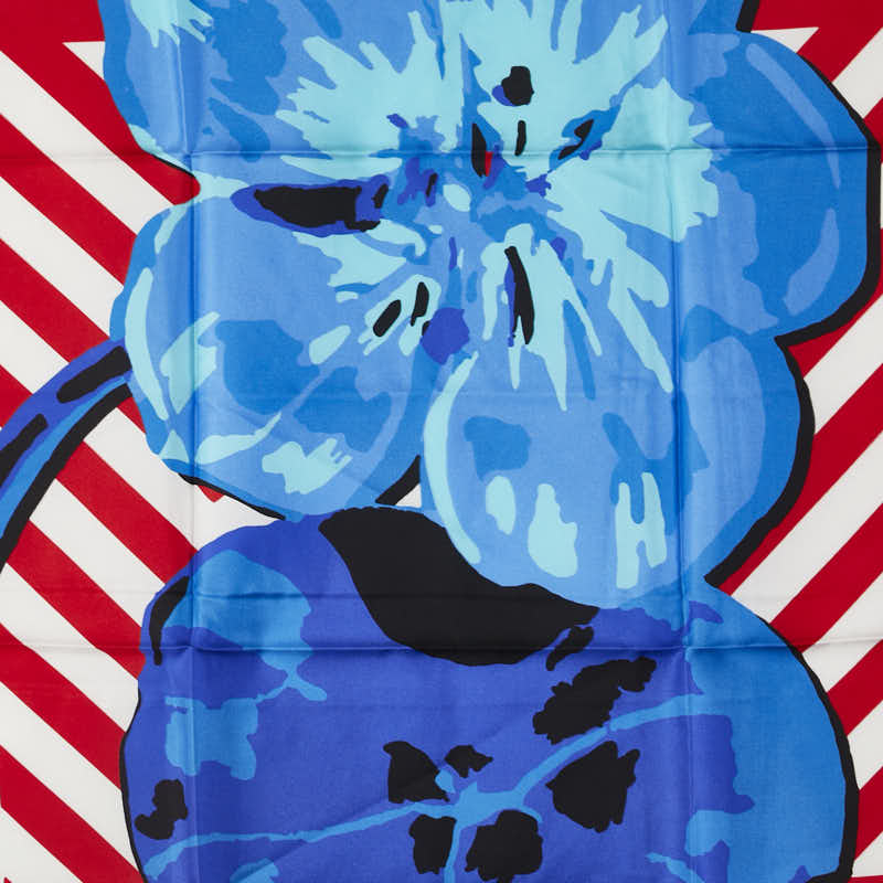 ディオール フラワーモチーフ シルクスカーフ