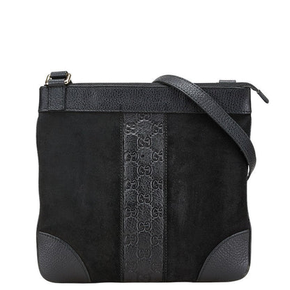 グッチ グッチシマ レザー スエード ショルダーバッグ