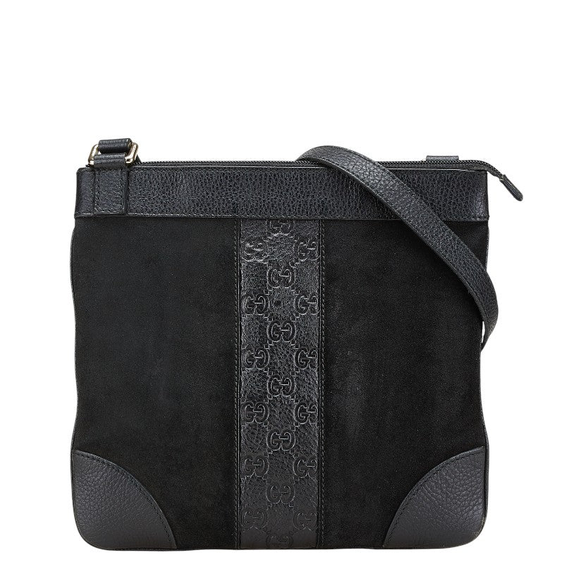 グッチ グッチシマ レザー スエード ショルダーバッグ