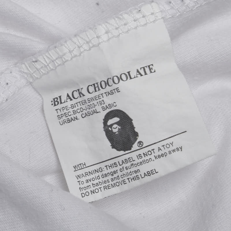 アベイシングエイプ BABY MILO チョコレート コットン 半袖Tシャツ