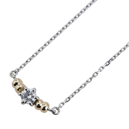 Pt900 Pt850 K18YG ダイヤモンド ペンダントネックレス