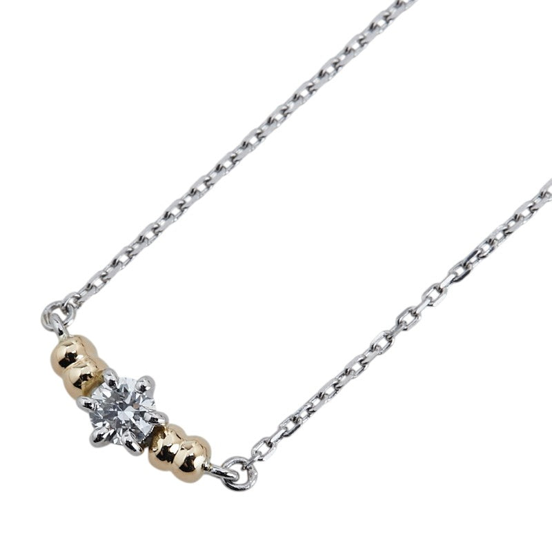 Pt900 Pt850 K18YG ダイヤモンド ペンダントネックレス