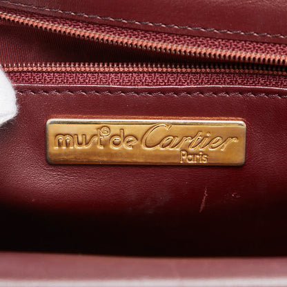 カルティエ マストライン レザー ショルダーバッグ